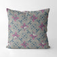 Bird and Leaf Geometric - Square Cushion