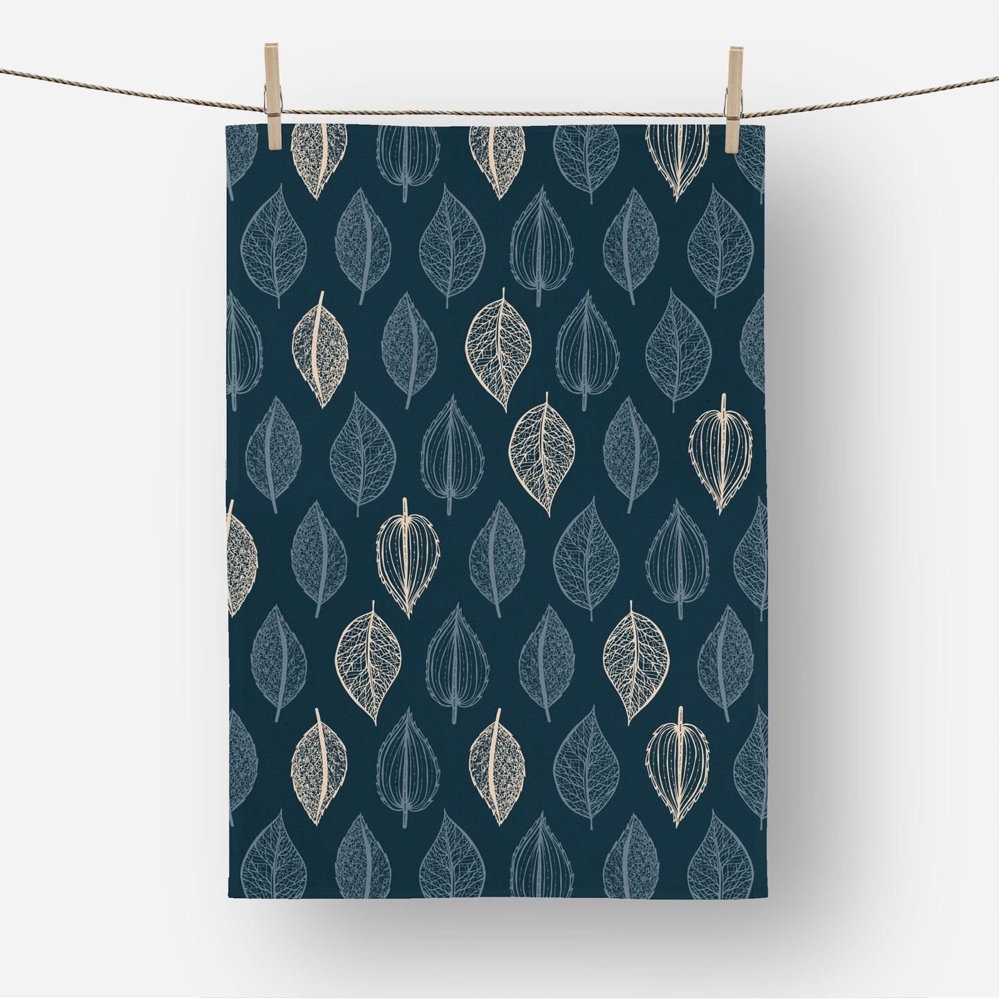 Spring rain- Leaf - Tea Towel