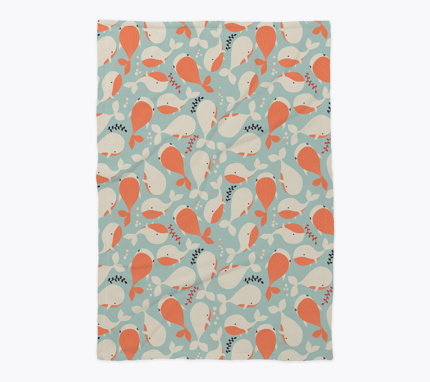 Underwater Ocean Animals Whales Baby Blanket