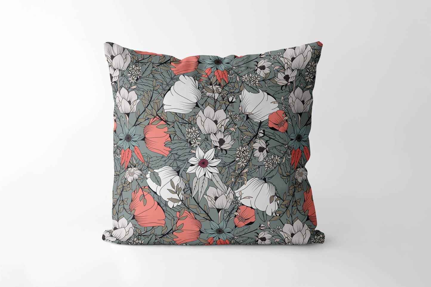 Hand Drawn Flowers 2 - Square Cushion