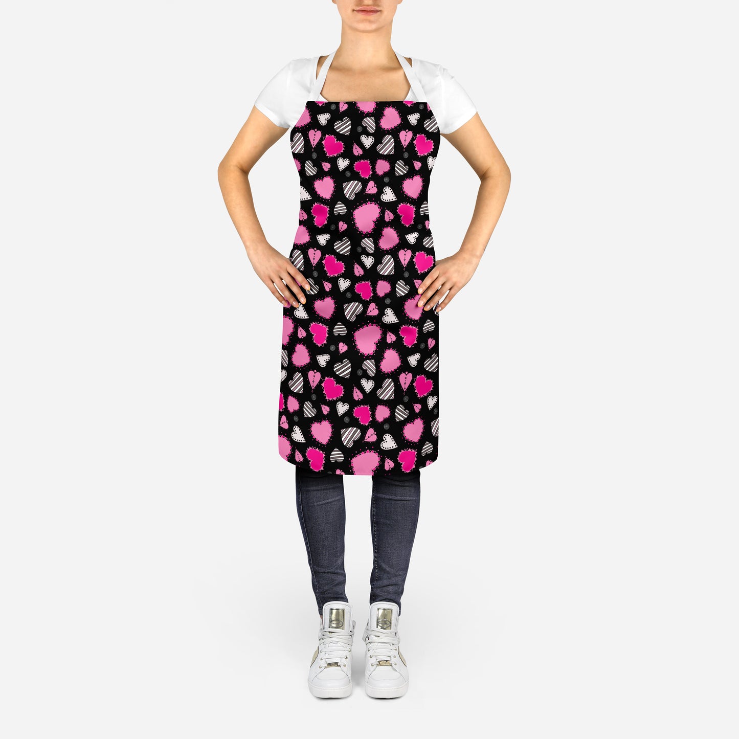 Hearts swirls Adult Apron