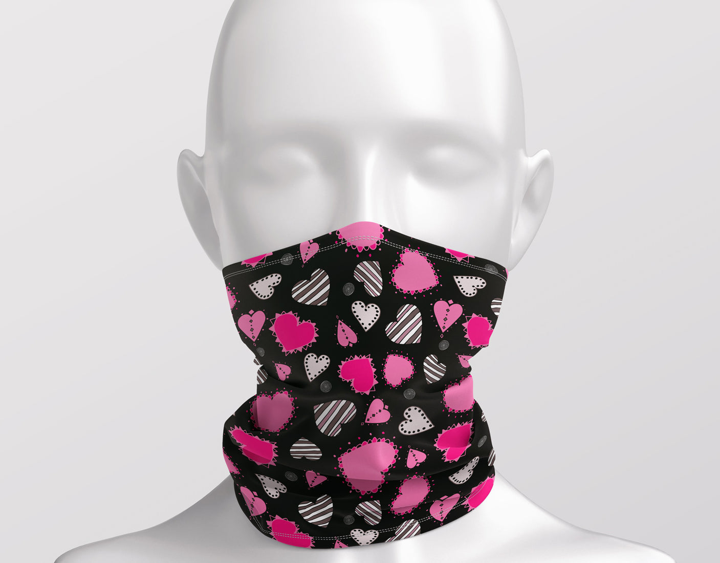 Hearts swirls - Adult Snood