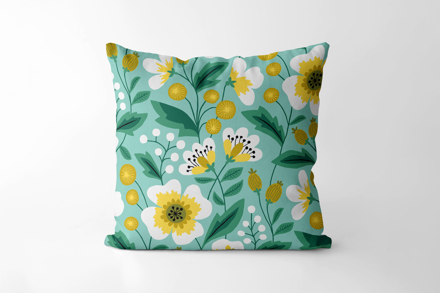 Colorful spring flowers Square Cushion