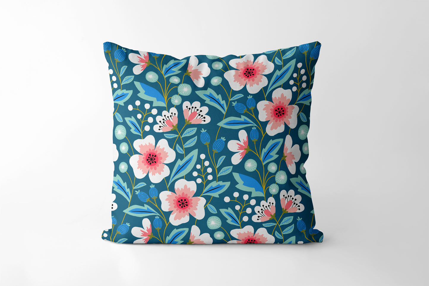 Colorful Spring Flowers - Square Cushion