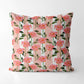 Watercolor Peachy Floral Pattern  - Square Cushion