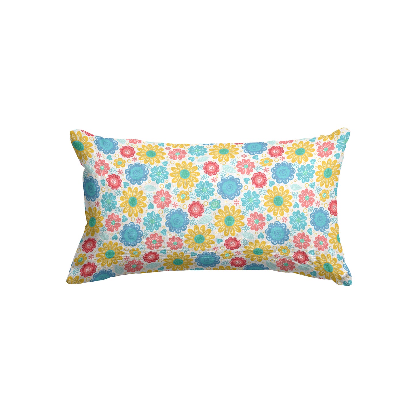 Whimsical Modern Flowers - Rectangle Cushion