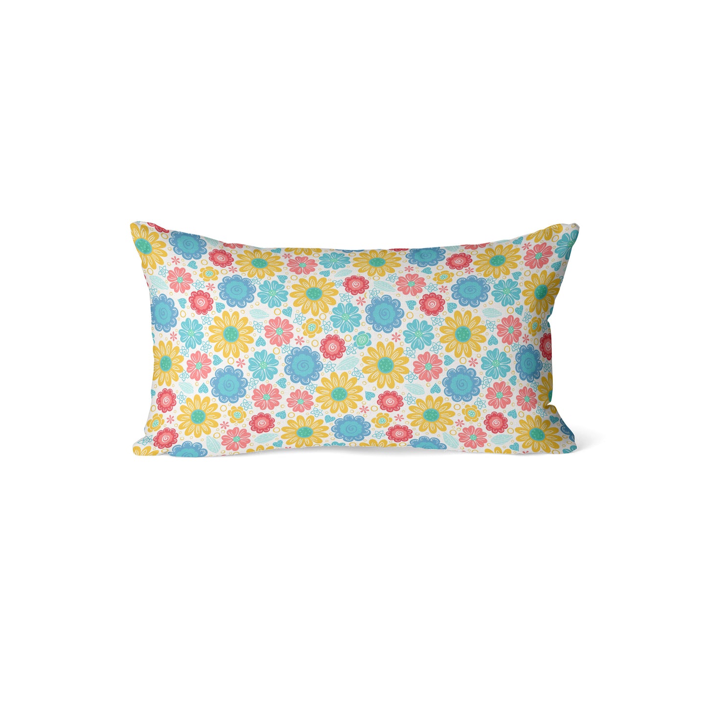 Whimsical Modern Flowers - Rectangle Cushion