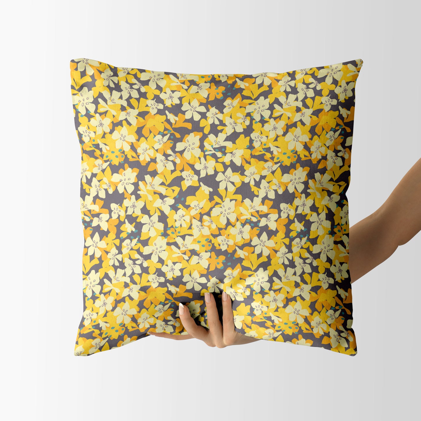 Dark Spring Blossom - Square Cushion