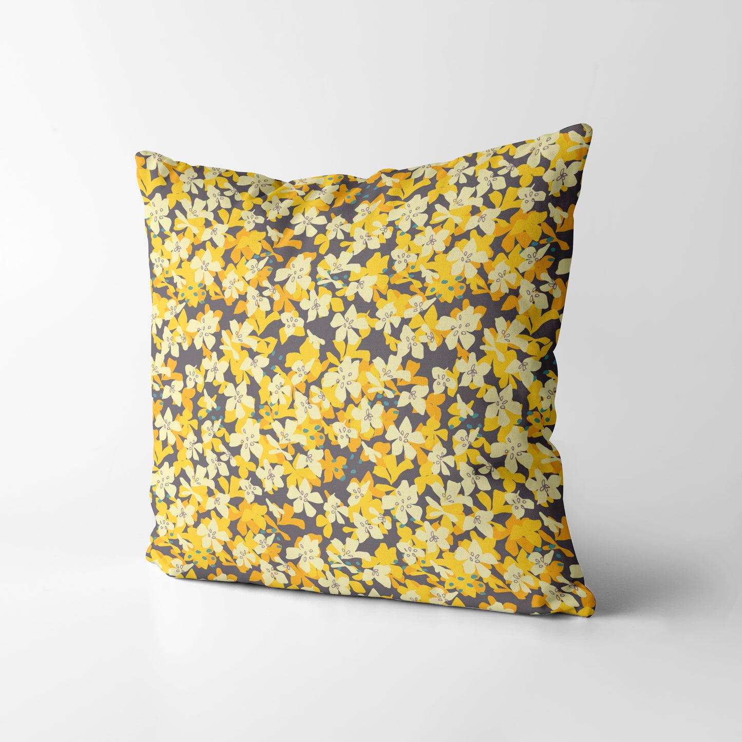 Dark Spring Blossom - Square Cushion