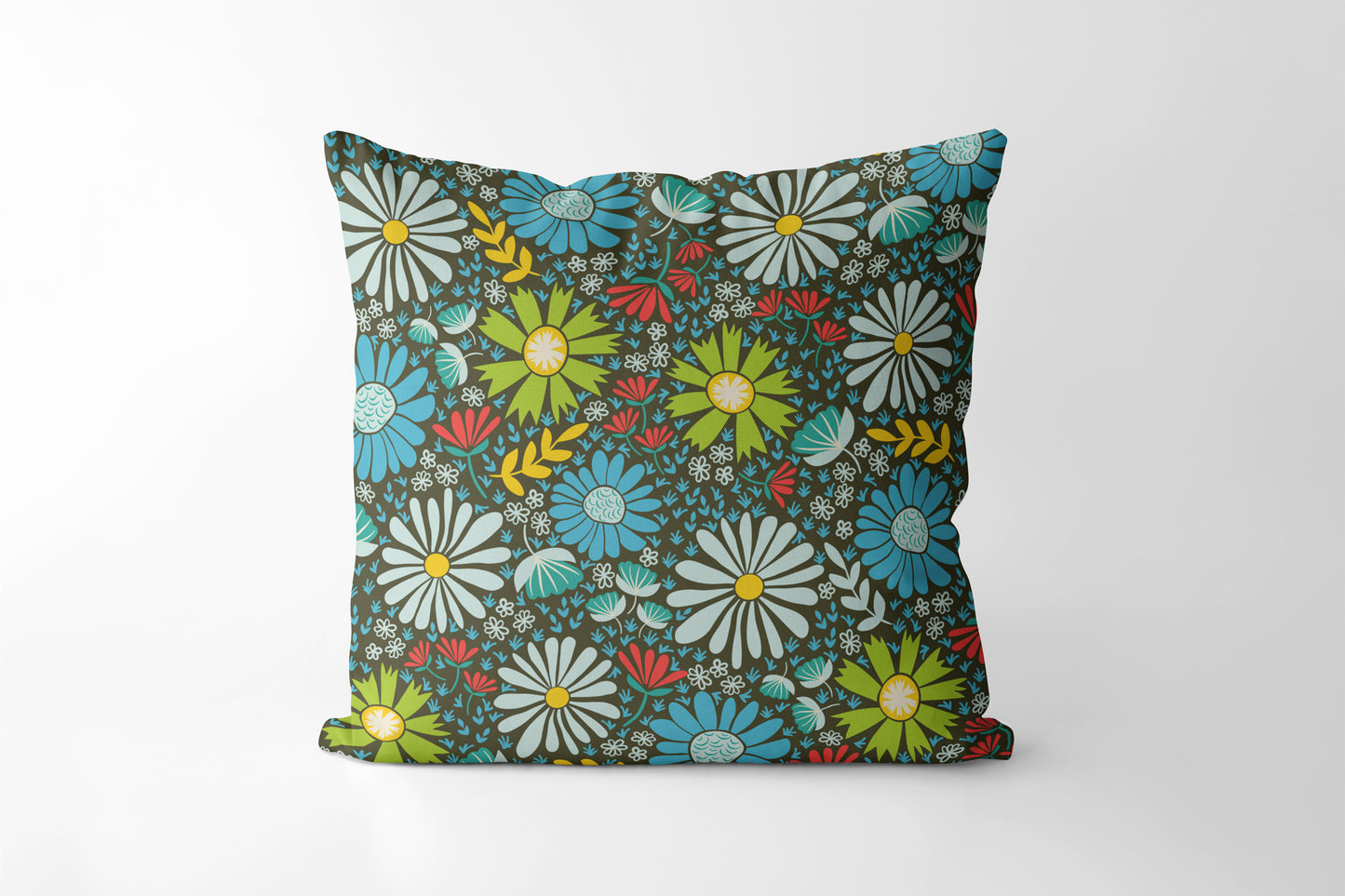 Geometric Floral - Square Cushion