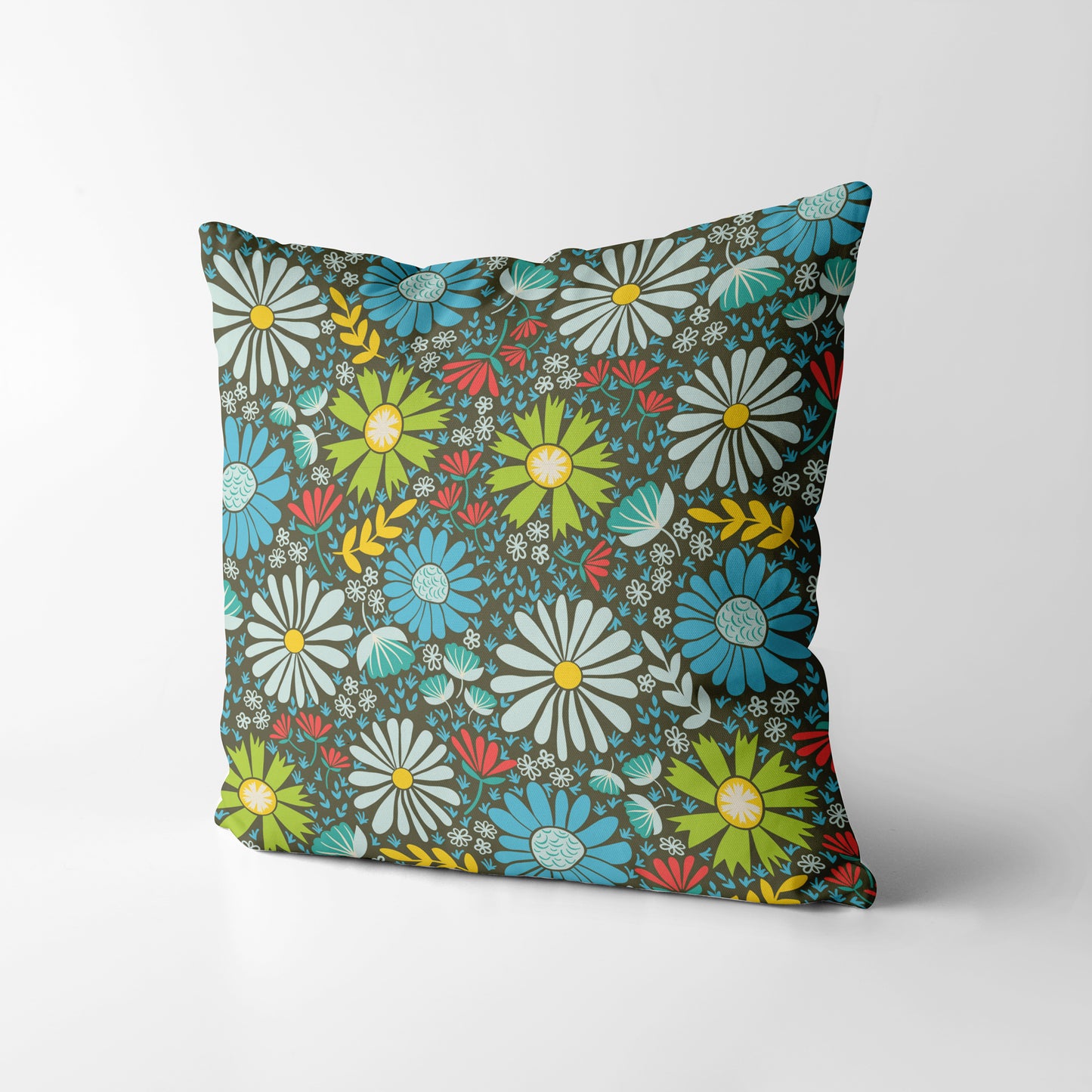 Geometric Floral - Square Cushion