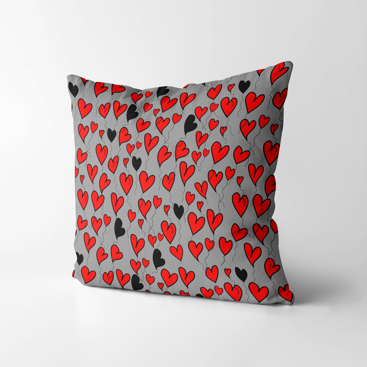 Black heart looking for love - Square Cushion