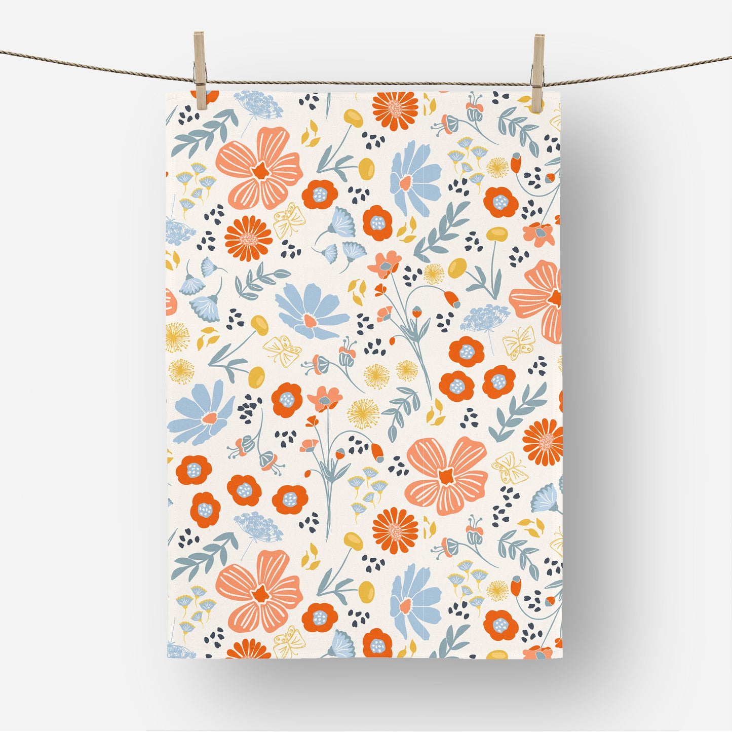 Cottage Garden Flowers - Tea Towel