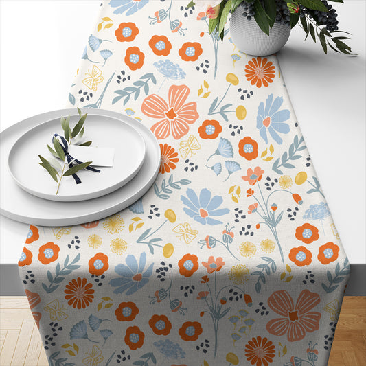 Cottage Garden Flowers- Table Runner