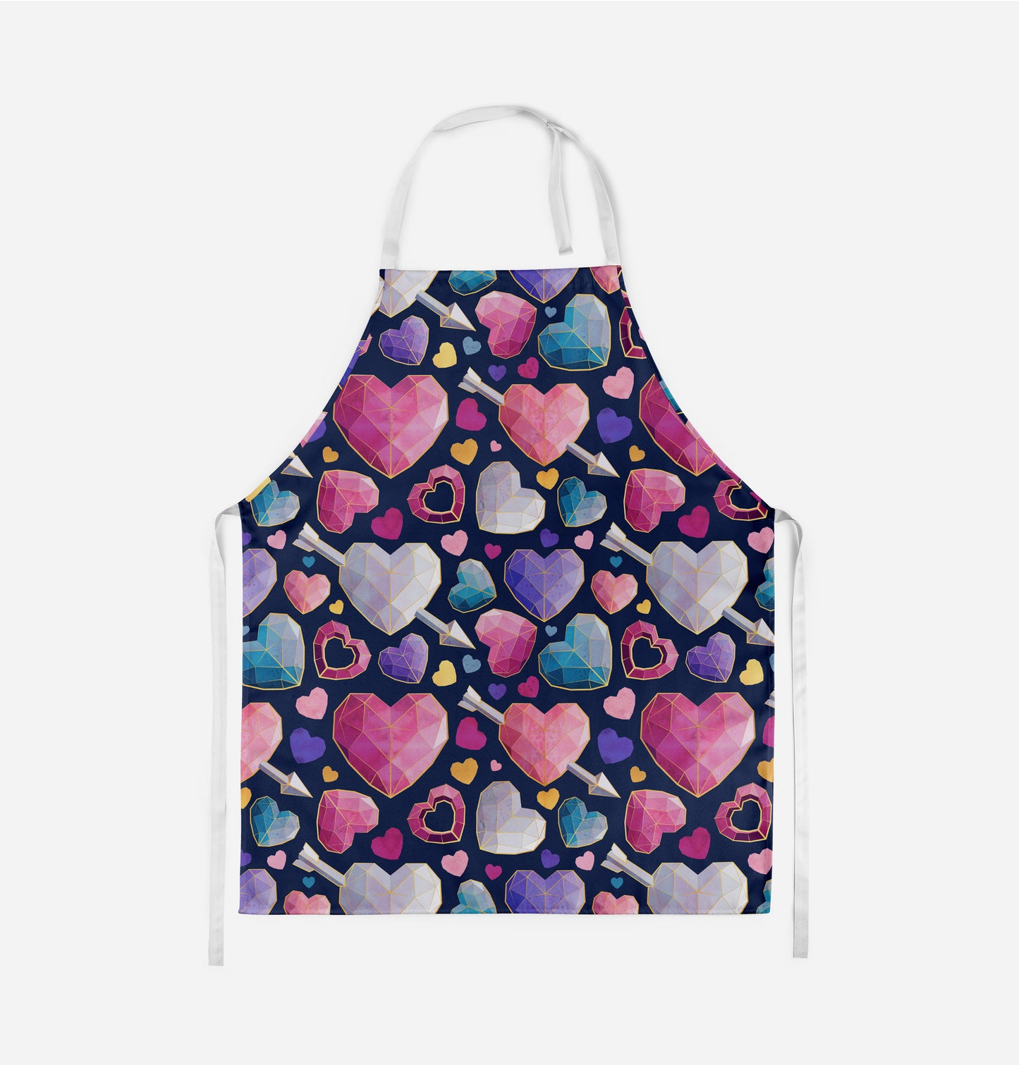 Geometric hearts Adult Apron