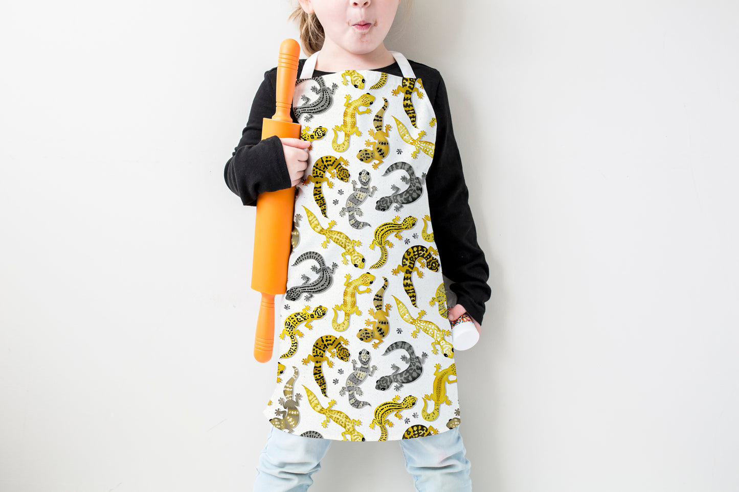 Leopard Gecko Yellow Kids Apron