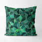 Emerald and Copper Reflections Square Cushion