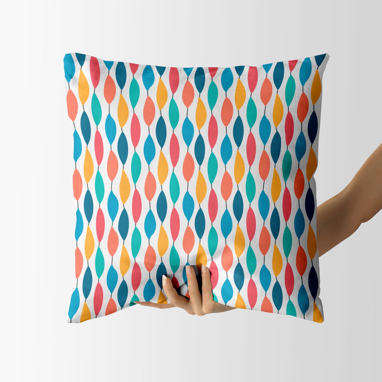 Retro Irregular Ogee Square Cushion