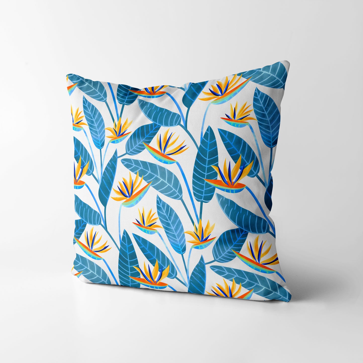 Strelitzia Flowers Square Cushion