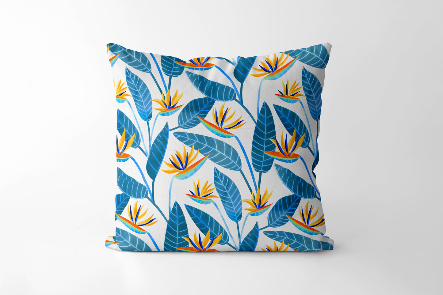 Strelitzia Flowers Square Cushion