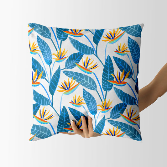 Strelitzia Flowers Square Cushion