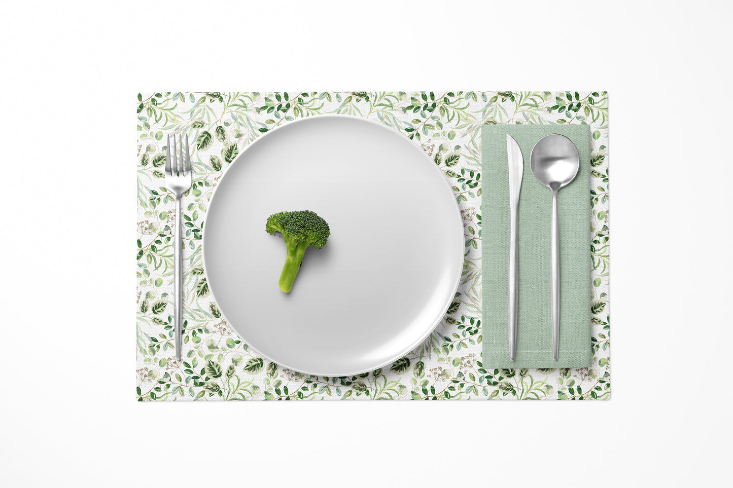 Forest Green Leaves Dinner Napkin