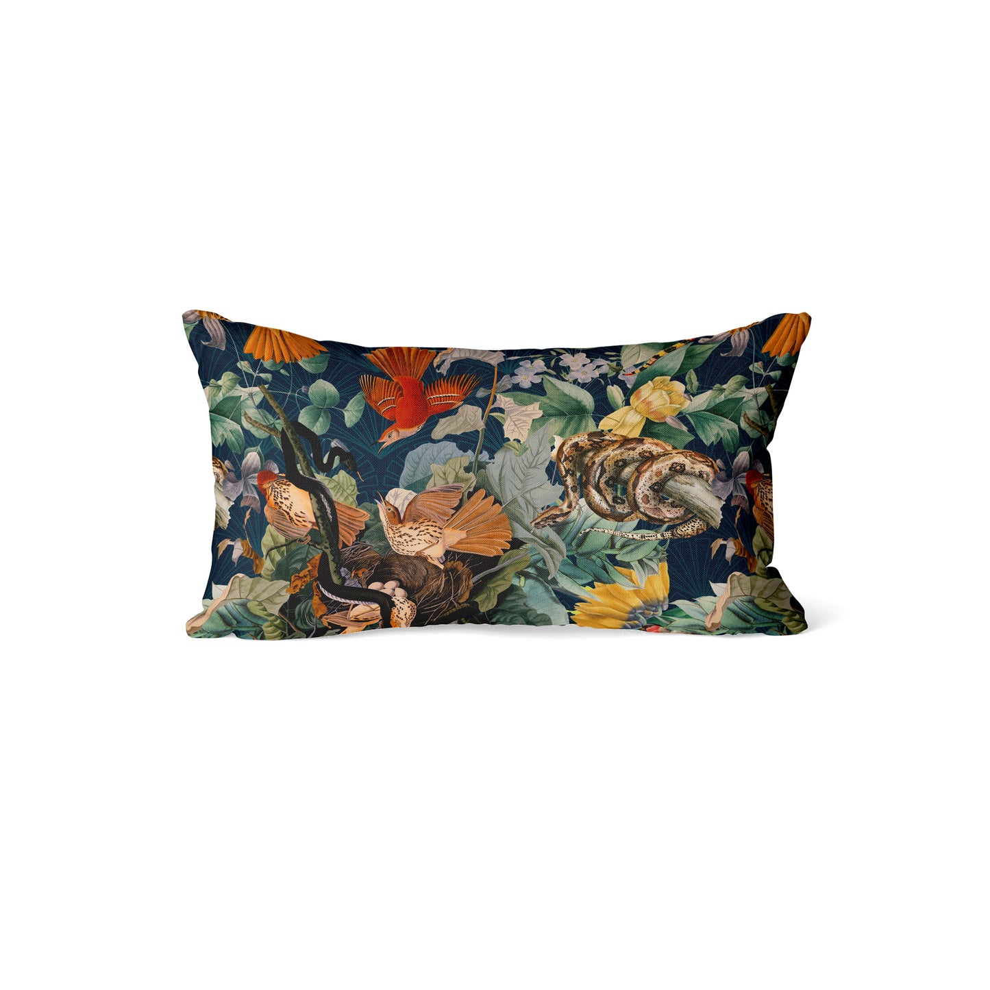 Birds and Snakes Rectangle Cushion