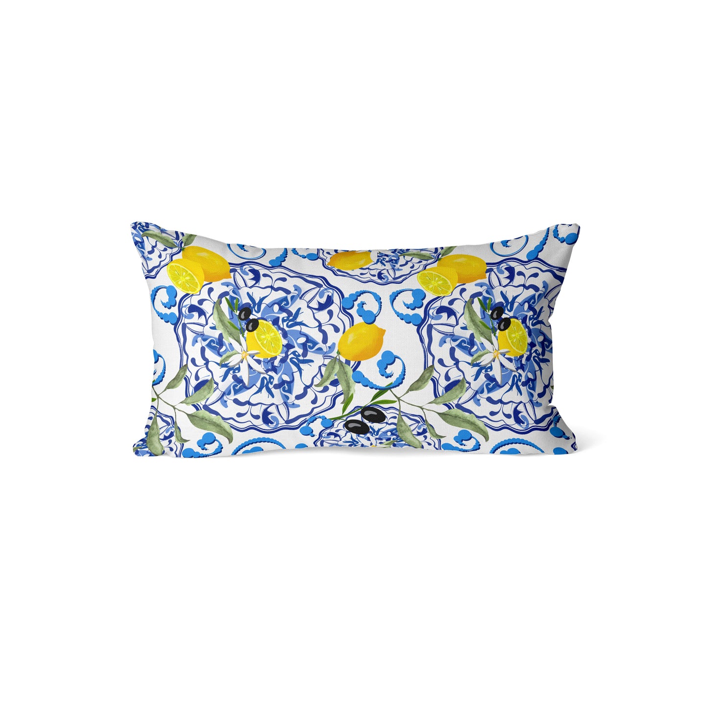 Sicilian Style Citrus Rectangle Cushion