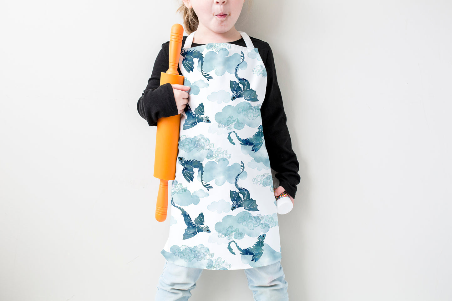 Dragons Clouds Kids Apron