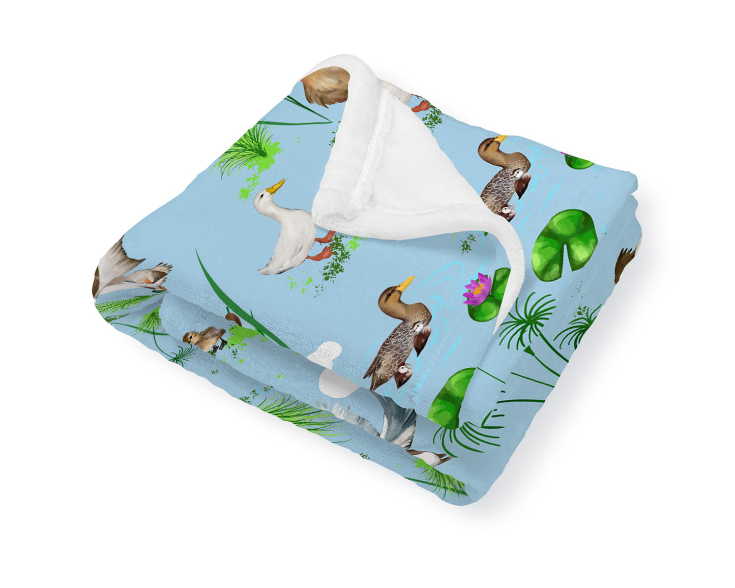 Ducks art Goose Birds Baby Blanket