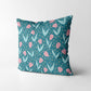 Modern Whimsical Tulip Flowers - Square Cushion