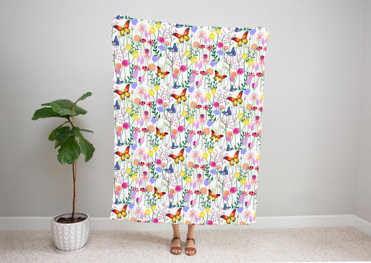 Spring Flowers Blossom Blanket