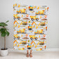 Construction Trucks on a Shiplap Single Blanket Kids