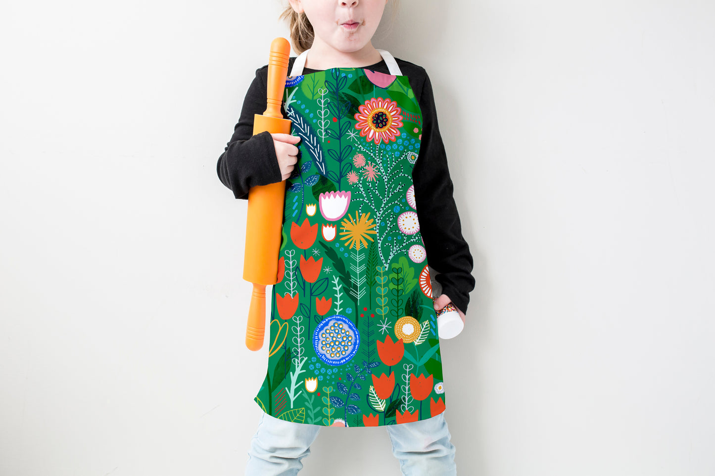 Marys Garden Green Kids Apron