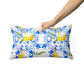 Citrus Floral Mediterranean Style lemon Fruit Rectangle Cushion