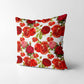 Pomegranate Roses Square Cushion