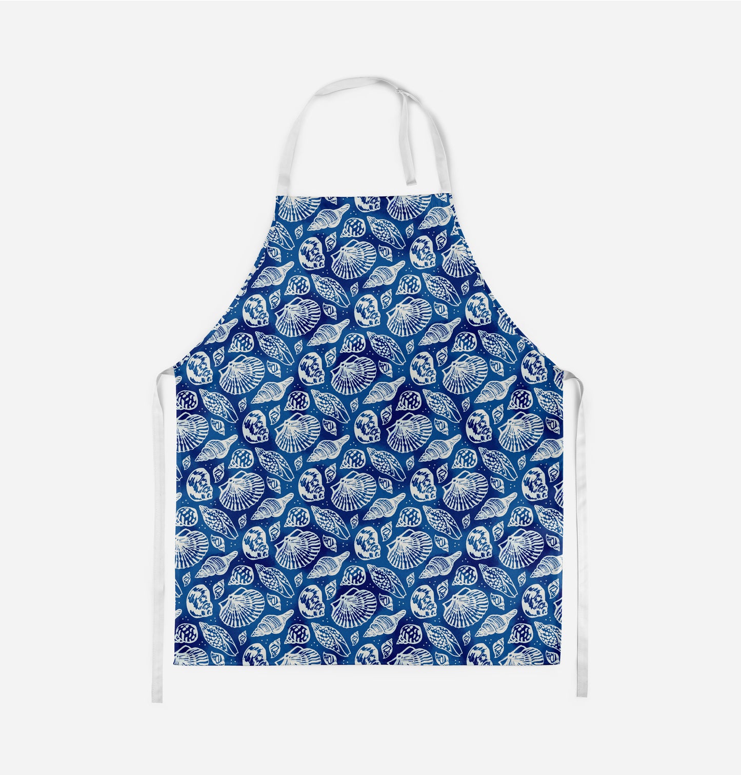 Sea shells on blue - Adult Apron