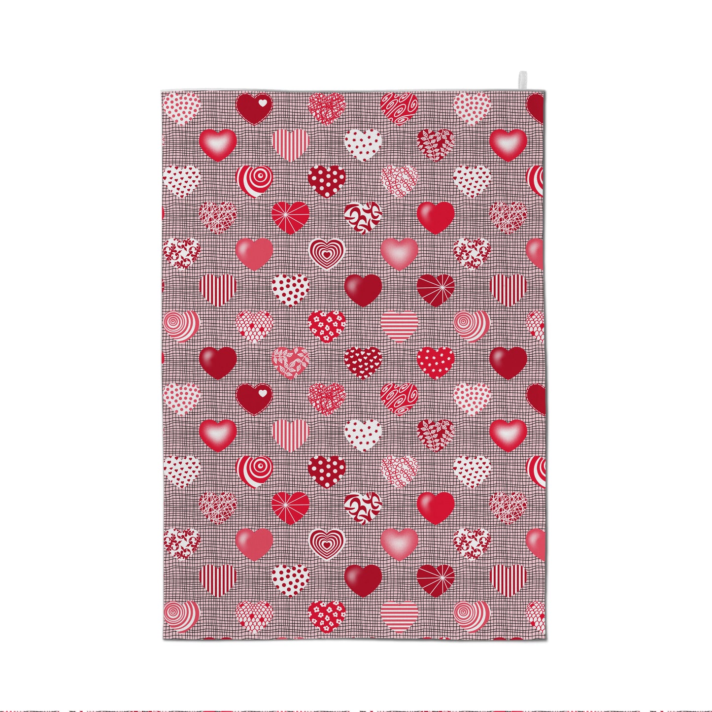 Valentine hearts III - Tea Towel