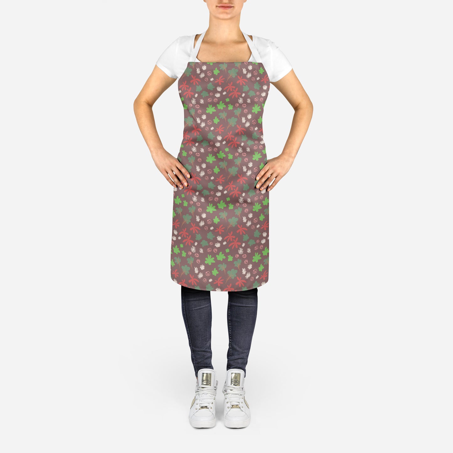 Mauve Multi-coloured Florals- Adult Apron