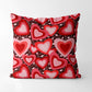 Love hearts and letters - Square Cushion