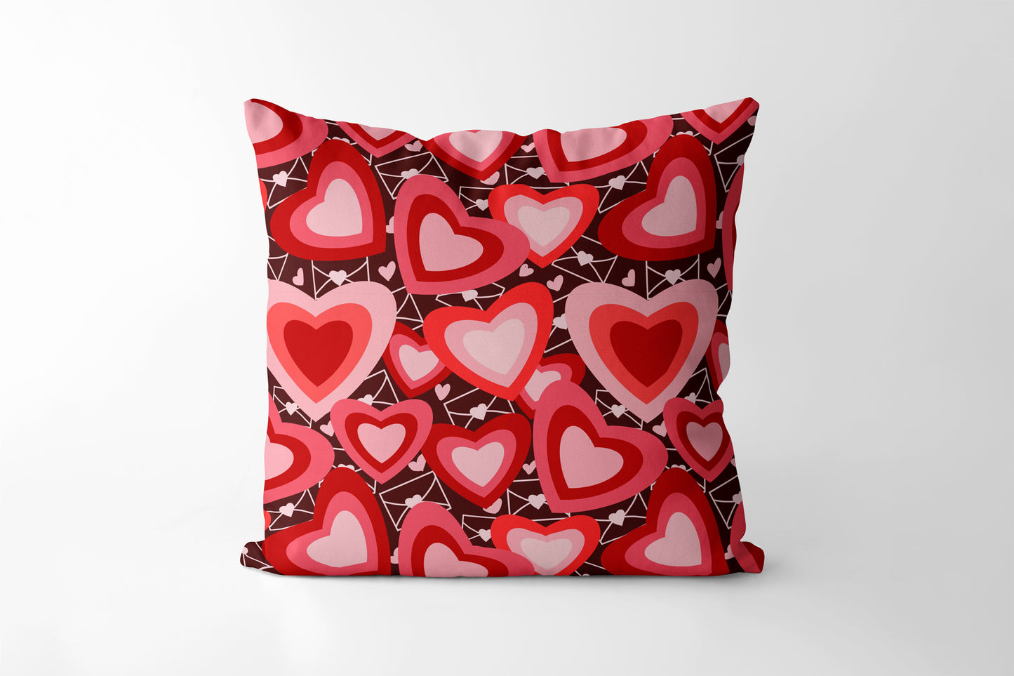 Love hearts and letters - Square Cushion