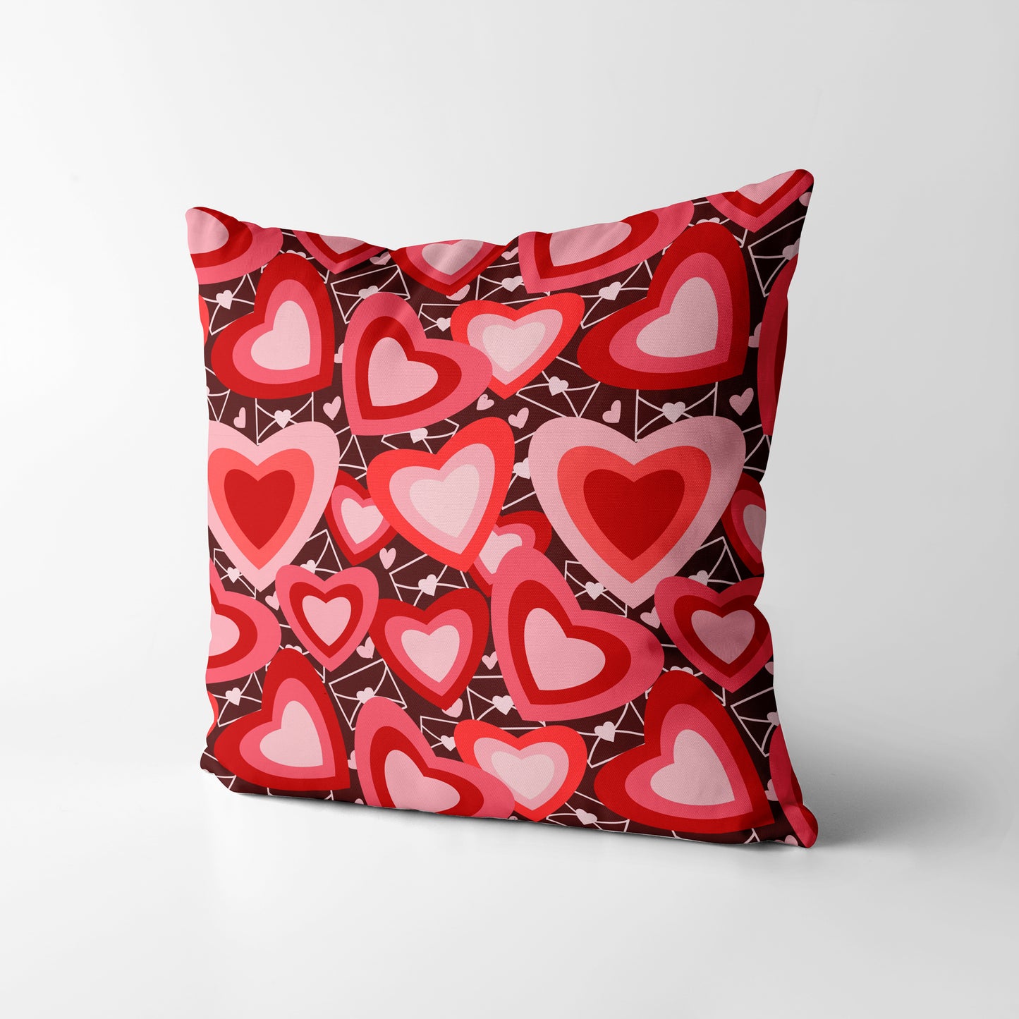 Love hearts and letters - Square Cushion