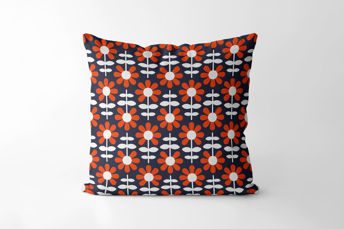 Playful retro chamomiles I Square Cushion