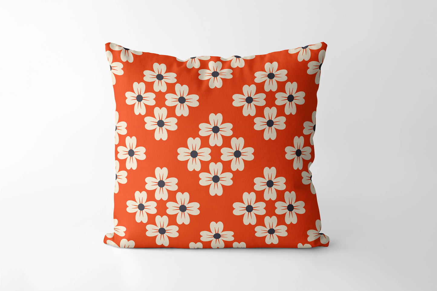 Floral rhombus II Square Cushion