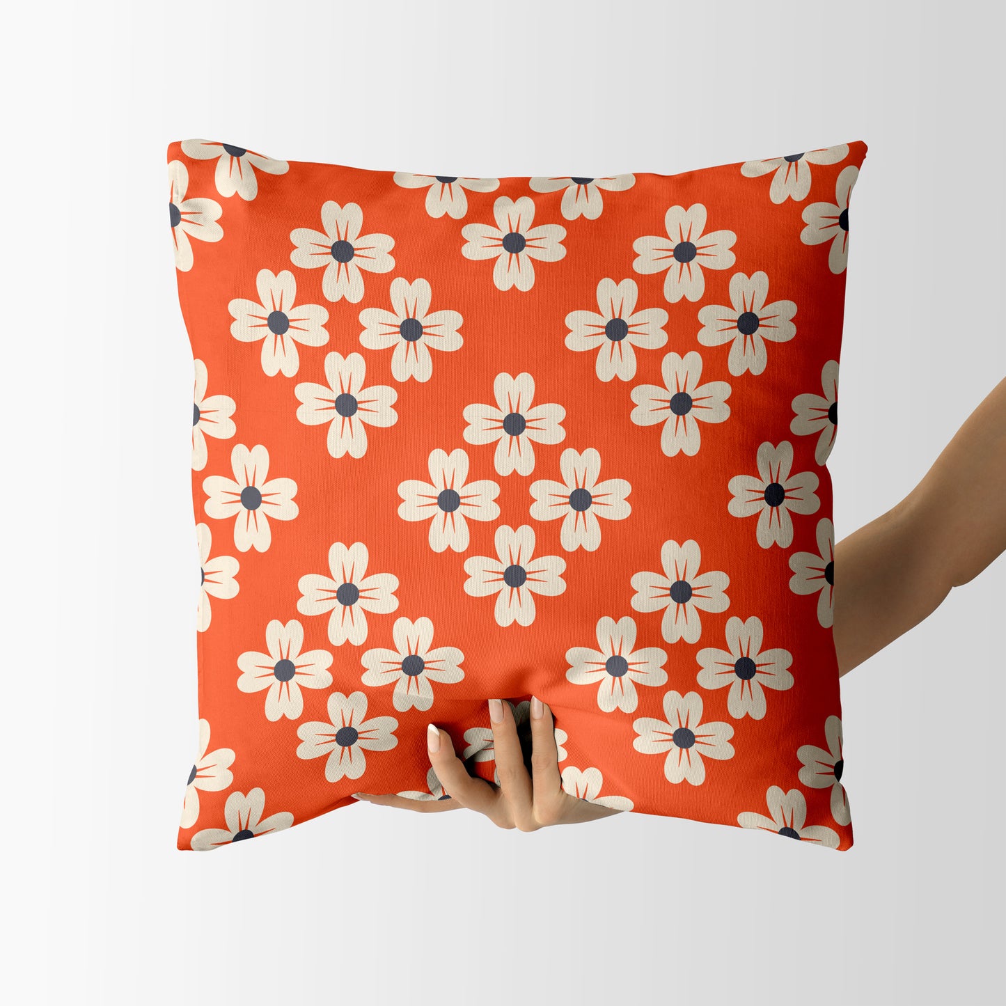 Floral rhombus II Square Cushion