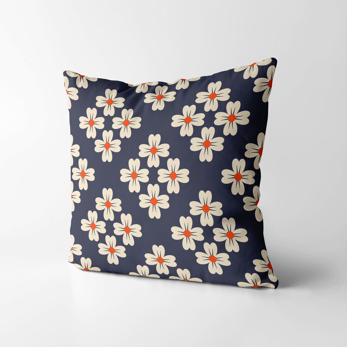 Floral rhombus I Square Cushion