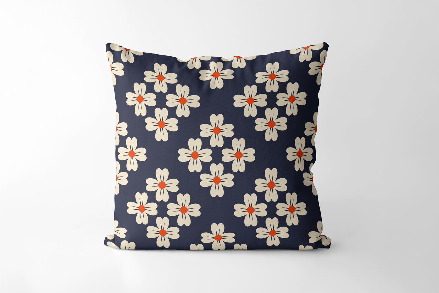 Floral rhombus I Square Cushion