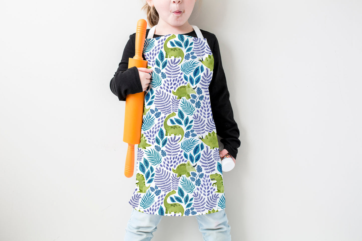 Tropical Dinosaur Jungle Kids Apron